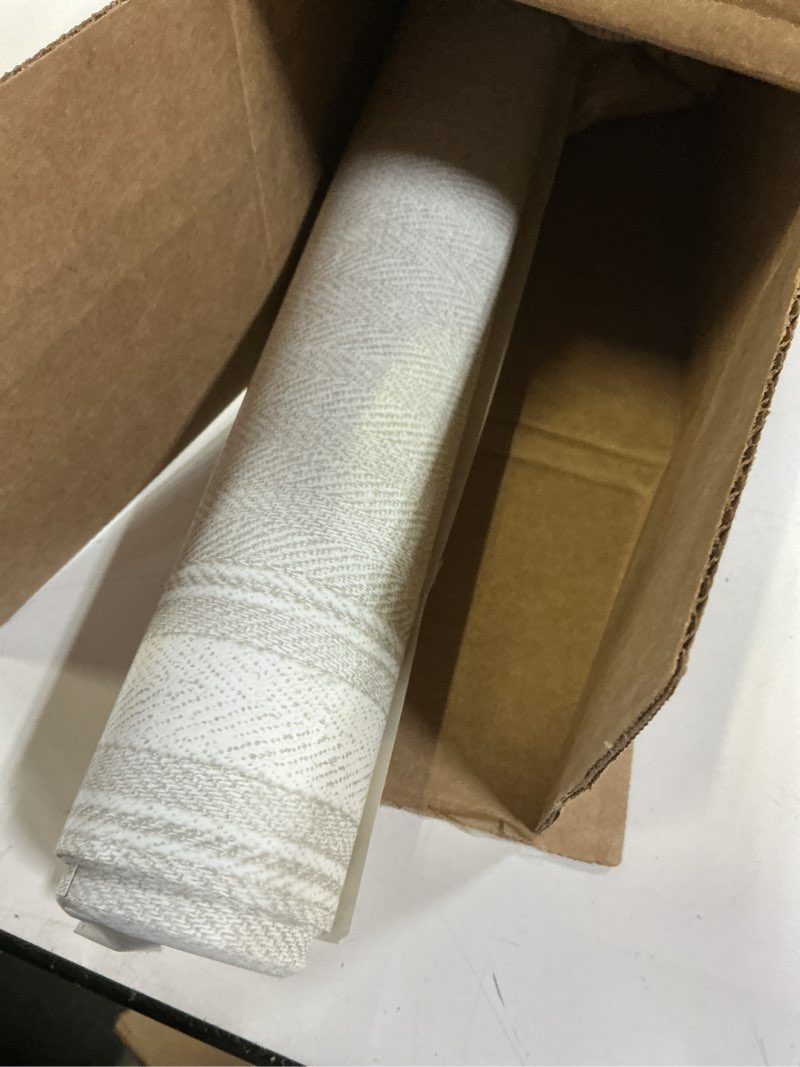 Condition photo showing Good Condition for chesapeake 3115-12463 linette fabric stripe wallpaper , light grey light gray