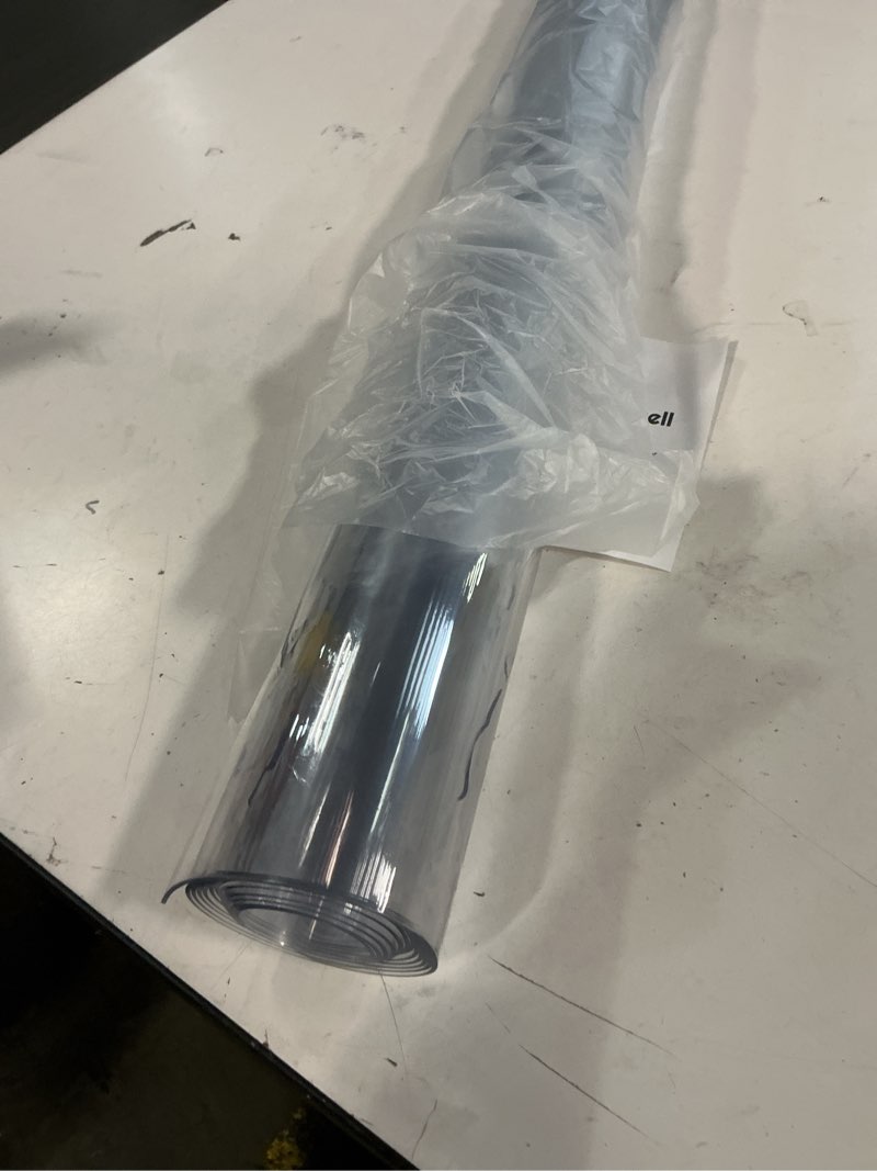 Condition photo showing Good Condition for 36 x 60 Inch Clear Table Cover Protector Rectangle, 1.5mm Transparent Plastic Table Protector Waterproof, Anti-Scratch Clear Desk Mat for Office Desktop Dresser Dining Table, FDA Compliant Clear 1.5mm 36'' x 60''