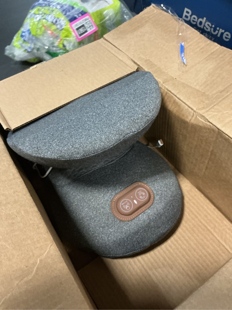 Condition photo showing As Is for 3 in 1 Upadate Rechargeable Electric Lumbar Support Pillow with Adjustable Height for Bed and Chair,Back Massager with Heat,Back Massager for Pain Relief Deep Tissue,Waist Wedge Bolster (Black) Black Small