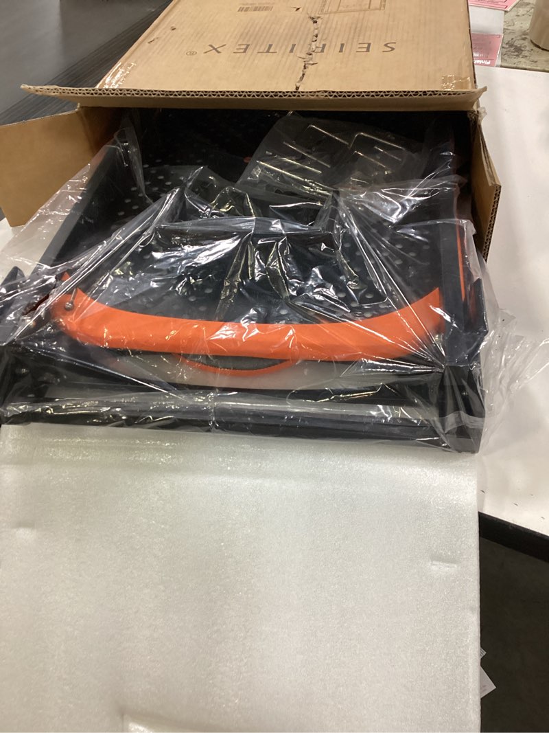 Condition photo showing New/Like New for Wall Mounted Ironing Board with Iron Holder, 42 X 14 Compact Mount Foldable Ironing Board for Small Spaces, Space Saving with Cotton Fabric Cover and Silicone Iron Rest 14x42 inches