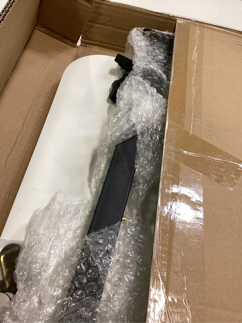 Condition photo showing Good Condition for Adjustable Side Table TV Tray, C Shaped End Table, Small Bedside Table, Mid Century Modern Accent Nightstand for Living Room, Bedroom, Corners and Office (White) White Oval