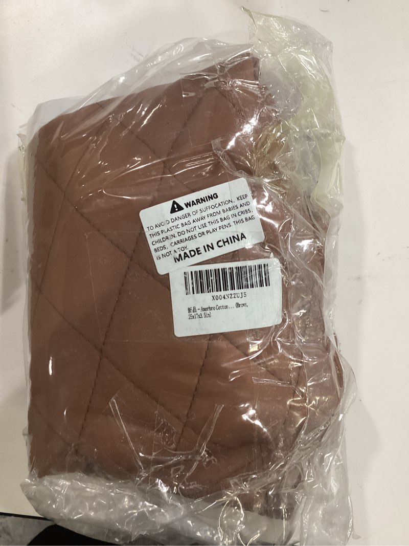 Condition photo showing New/Like New for AC Covers for Inside to Protect AC and Winter Insulation, 3-Layer Wadded Insulation Air Conditioner Covers for Window Units Install with Hook-and-Loop Fasteners, 25"W x 17"H x 3.5"D - Brown Brown 25"W x 17"H x 3.5"D