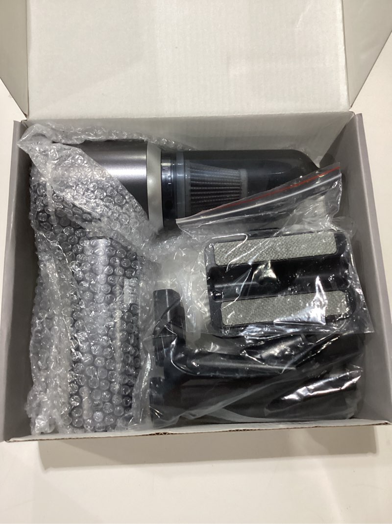 Condition photo showing Good Condition for USED 4-in-1 Car Vacuum Portable Cordless & Dust Buster, 20000pa High Power Handheld Vacuum Cordless Rechargeable, Mini Vacuums with 3 Reusable Filter, Vacuum Cleaner for Car Home Office & Pet(Silver Gray)