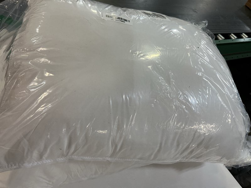 Condition photo showing Good Condition for amazon basics down alternative pillow for side and back sleepers, medium density, standard size, 26" x 20", 2-pack, white standard (pack of 2) medium pillow