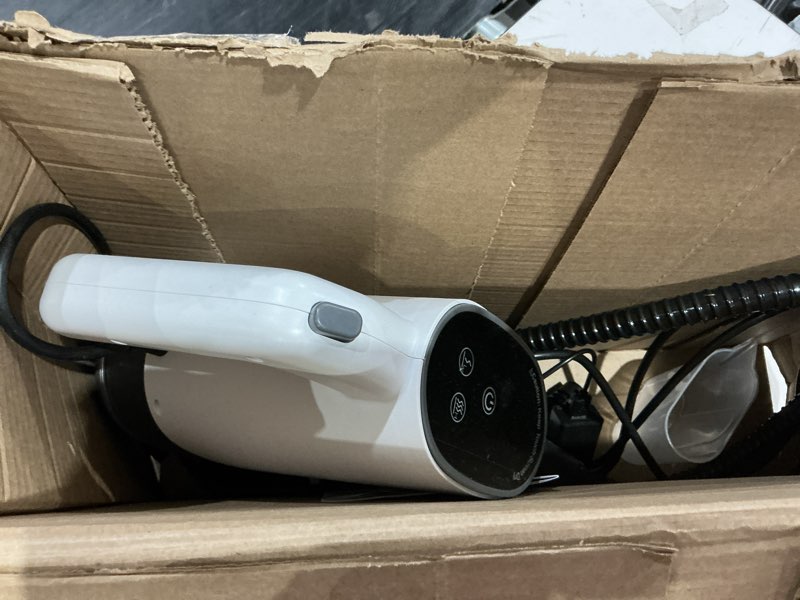 Condition photo showing Good Condition for handheld steam cleaner, 15s fast heating, adjustable steam, 650ml large water tank, pressurized portable steamer for cleaning home, kitchen, car, bathroom, tile, furniture, multi-surface white