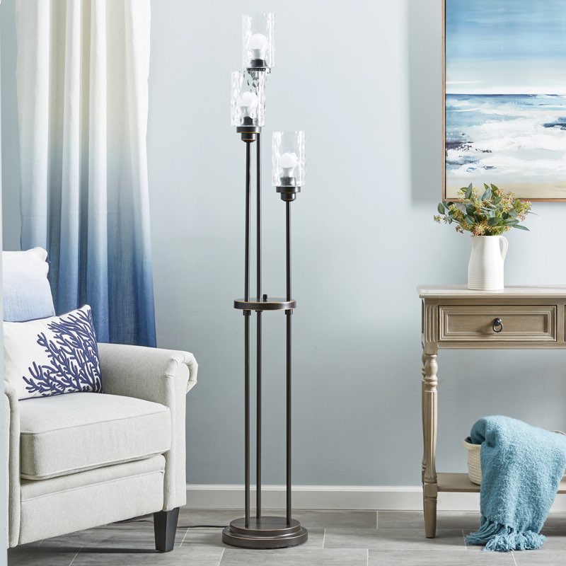 allen + roth Latchbury 66.55-in Bronze Multi-head Floor Lamp with Glass Shade (no glass shade)