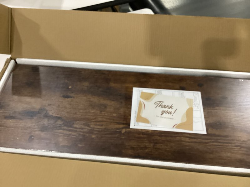 Condition photo showing New/Like New for dreamland 36" floating shelves for wall, 12" deep slim rustic brown floating shelves, wall-mounted shelves for bedroom, living room, kitchen, bathroom - set of 2 rustic brown 36"w x 12"d x 1.3"h, set of 2