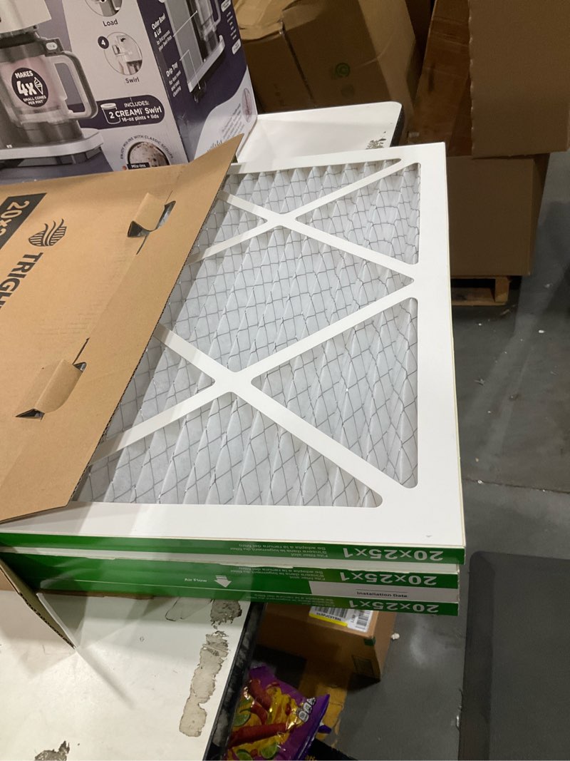 Condition photo showing Good Condition for trightfilters 20x25x1 air filter 4 pack, merv 8 pleated dust defense air filters replacement air conditioner hvac ac furnace filter, durable and lightweight