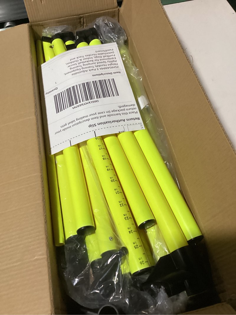 Condition photo showing Good Condition for 3 Pack Adjustable Height Hurdles Training Equipment, Agility Speed Jumping Training Equipment for Basketball Soccer Football Dogs, Indoor & Outdoor, Detachable Hurdles Track and Field(Green)