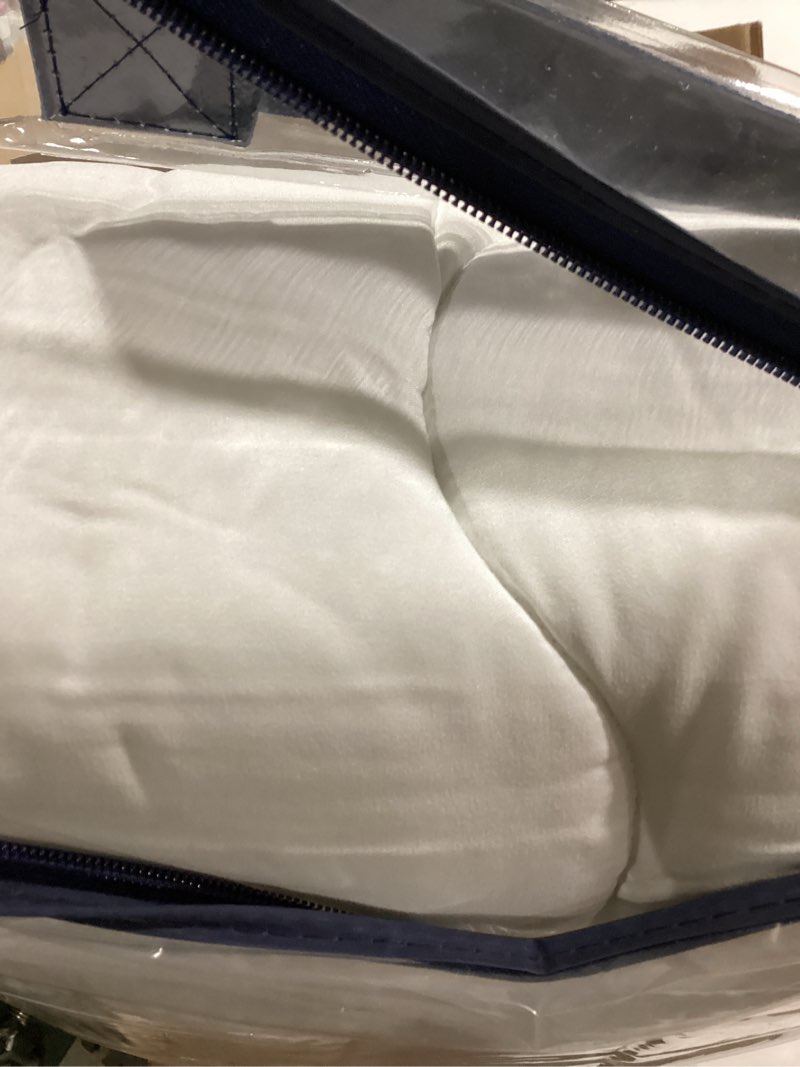 Condition photo showing Good Condition for serta air dry extra comfort performance fabric quilted mattress pad, cooling and breathable mattress cover, moisture wicking protection with 15" deep pocket, twin, white extra comfort twin