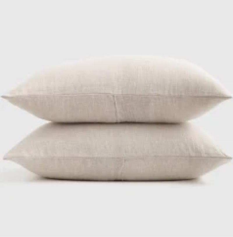 european linen sham set, natural chambray, king