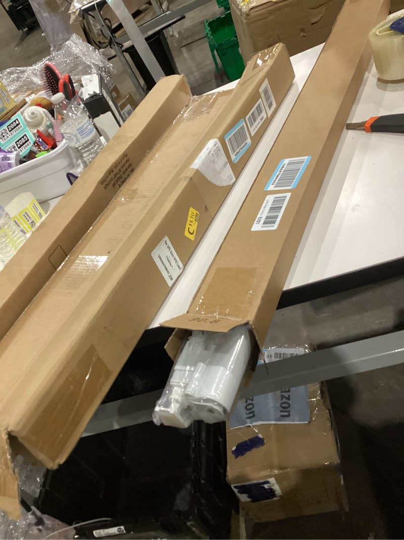 Condition photo showing Good Condition for LazBlinds No Drill Blinds for Indoor Windows, Blackout Roller Shades, Cordless Window Blackout Blinds, Thermal Insulated Fabric UV Protection for Home and Office, 36" W x 48" H, White Blackout-white 36" W x 48" H