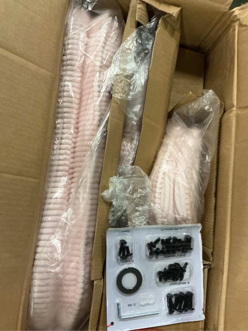 Condition photo showing Good Condition for Cross Legged Office Chair, Ergonomic Cloud Criss Cross Desk Chair, Meditation Chair with Wheels, Height Adjustable Seat for ADHD, Wide Kneeling Chair with Back Support, Pink Pink CloudCush Comfort