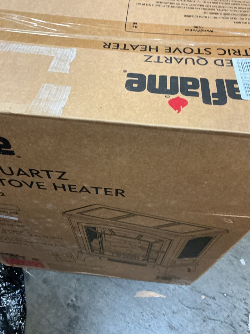 Condition photo showing As Is for model: dfi-591-02 duraflame 3d infrared quartz electric fireplace stove heater, bronze dfi-591-02