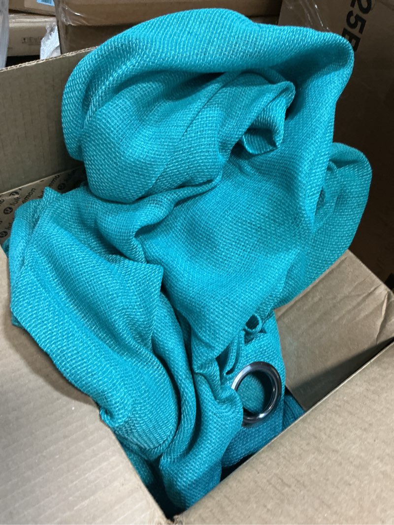 Condition photo showing As Is for h.versailtex 100% blackout curtains for bedroom thermal insulated linen textured curtains heat and full light blocking drapes living room curtains 2 panel sets, blue sapphire, 52x84 inch blue sapphire 52"w x 84"l (pack of 2)