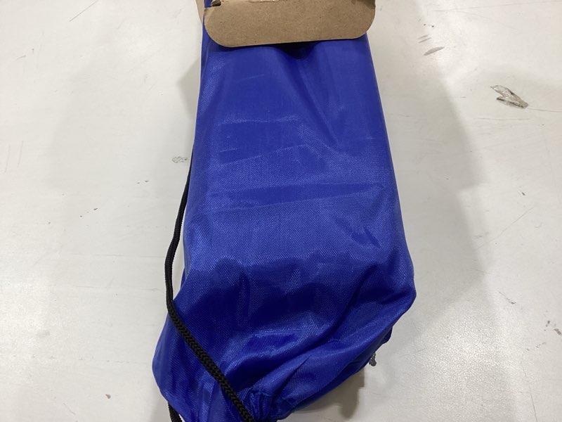 Condition photo showing As Is for jetec foldable floor backrest chair portable camping chair with storage bag light weight lazy seat for indoor outdoor bed ground park lawn concerts beach hiking navy blue regular