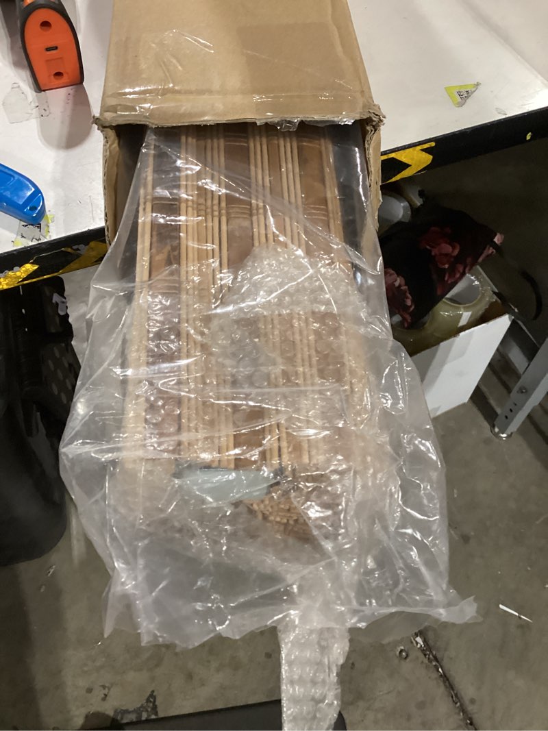 Condition photo showing Good Condition for LazBlinds No Tools No Drill Cordless Bamboo Roman Shades, Light Filtering Window Treatment, Roll Up Bamboo Blinds for Windows 35'' W x 64'' H, Brown Light Filtering-brown206 35" W x 64" H