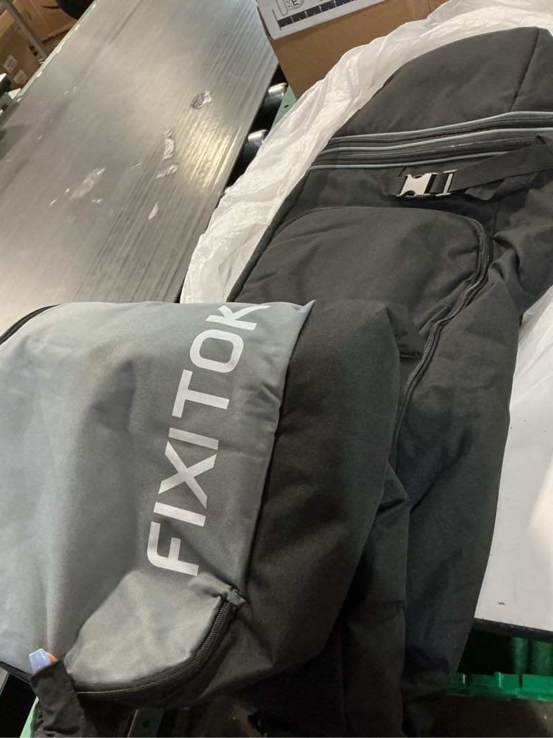 Condition photo showing Good Condition for fixitok snowboard & ski bag for air travel, waterproof full padded snowboard bag fit board, boots, clothes, helmet and gear, adjustable length ski bag(157cm-181cm) grey