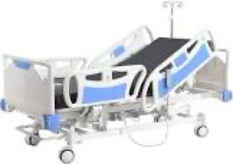olern premium 5 function full electric icu hospital bed with 4.7" mattress for home use-17.7" - 29.5