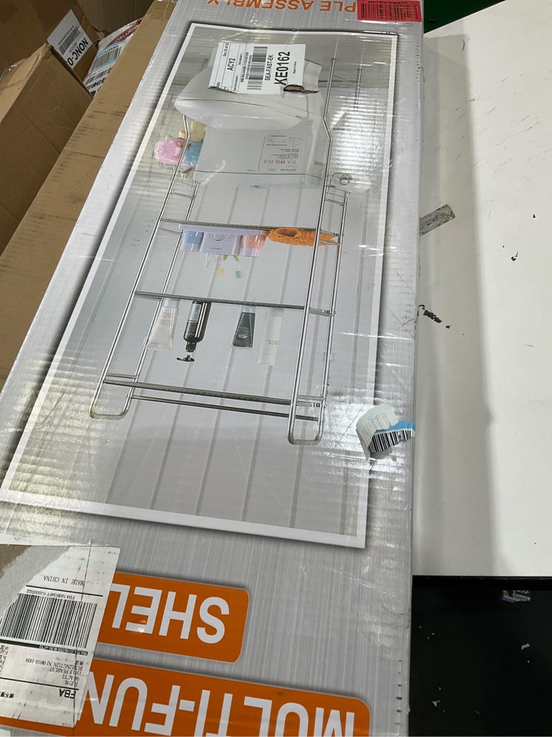 Condition photo showing New/Like New for susunnus over the toilet storage 3 tier s,bathroom shelves over toilet,freestanding space saver with toilet paper holder,stainless steel,pragmatic, sturdy,waterproof,silver m-size