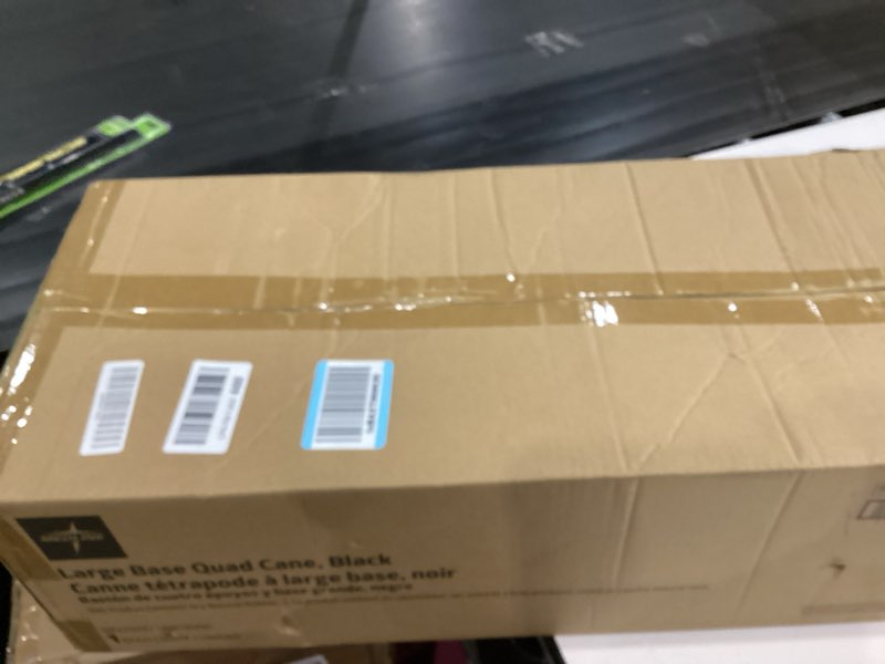 Condition photo showing New/Like New for Medline Aluminum Quad Cane with Large Base for Balance, Knee Injuries, Leg Surgery Recovery & Mobility, Portable, Lightweight Walking Aid for Seniors & Adults?