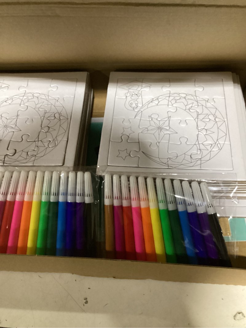 Condition photo showing Good Condition for fennoral 24 pack ramadan craft kit for kids color you own ramadan jigsaw puzzle diy coloring art and craft for classroom art activity eid mubarak ramadan party favor supplies