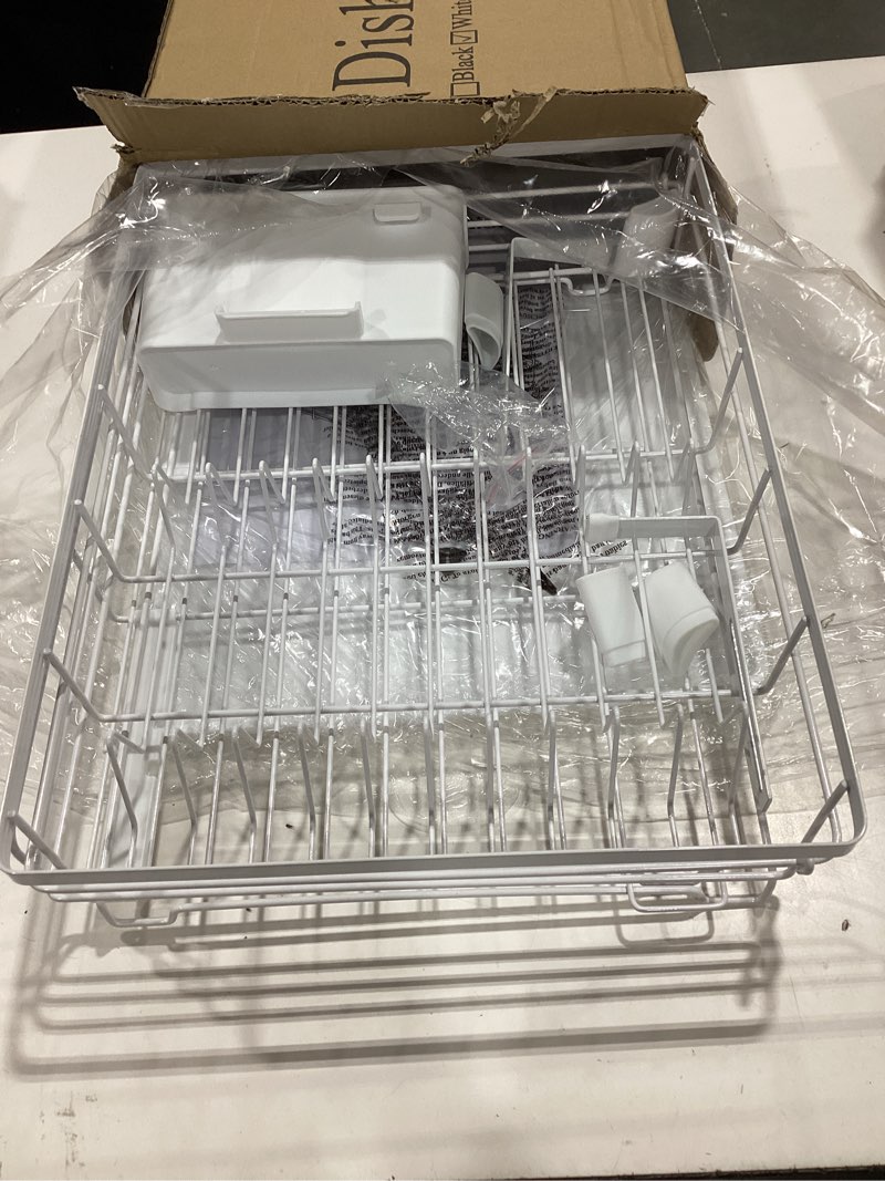 Condition photo showing Good Condition for sntd dish drying rack - extendable dish rack, large sink drying dish drainer for kitchen counter, stainless steel dish strainer with utensil holder (white)