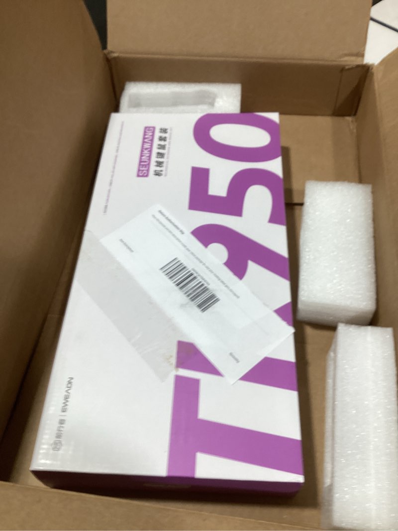 Condition photo showing New/Like New for eweadn tk950 typewriter mechanical keyboard and mouse, 104 keys aesthetic typewriter keyboard mouse combo with white backlit, anti-ghosting, black switch bluetooth/2.4ghz/wired cute keyboards-black black-wireless