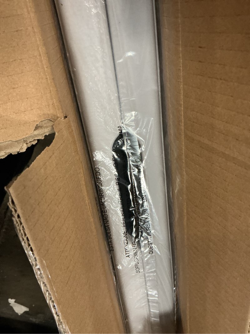 Condition photo showing Good Condition for 48" W x 24" D x 29.5" H - 4FT Adjustable Height Heavy Duty Plastic Fold-in-Half Foldable Table?White Portable Folding Table with Carrying Handle for Camping & Party 4 White 1