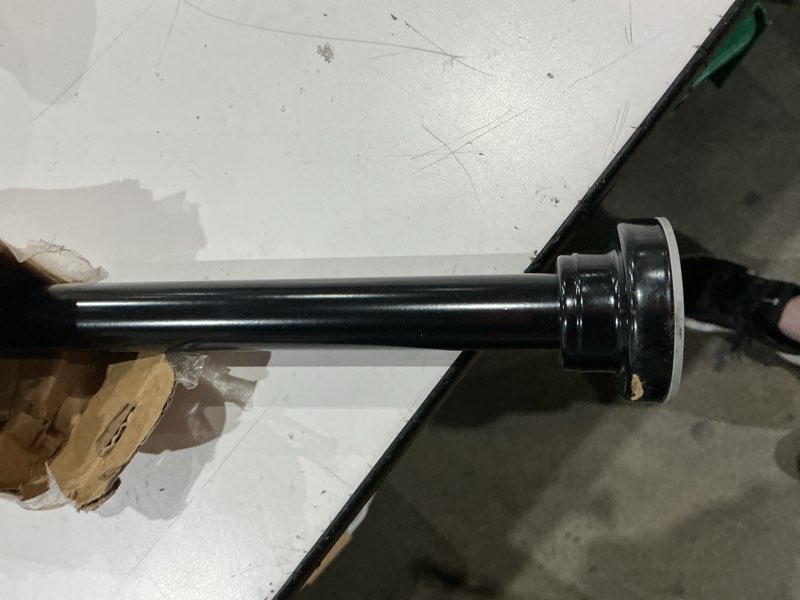 Condition photo showing Good Condition for (used)black shower curtain rod 45-82 inch integration tension curtain rod, load 44lbs no splice 304 stainless steel adjustable spring heavy duty tension rods for bathroom windows no drill non slip black 45-82 inch