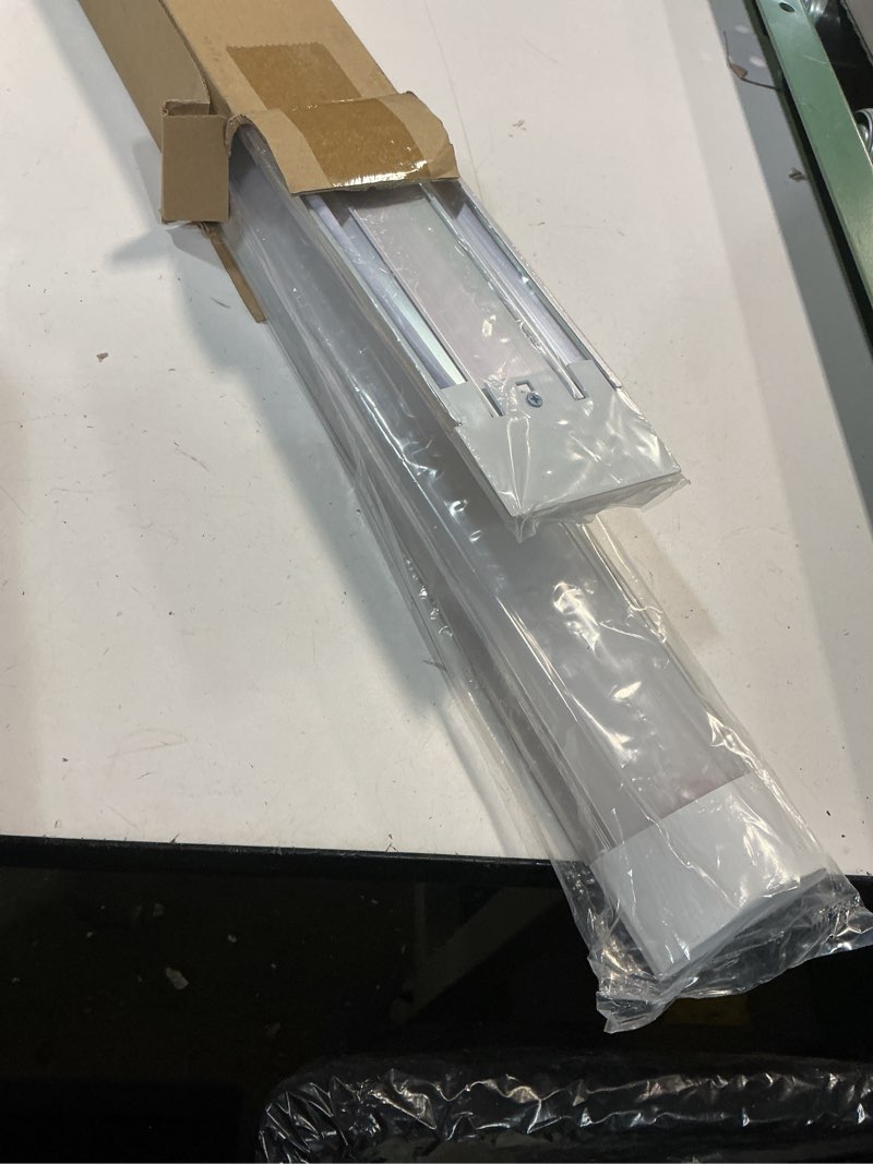 Condition photo showing New/Like New for 2-pack 2ft led batten, close to ceiling light fixtures, 20w, ultra-thin day light, 4000k, ip20, led ceiling light for garage, stores, warehouse, office, corridor, supermarkets, etc.