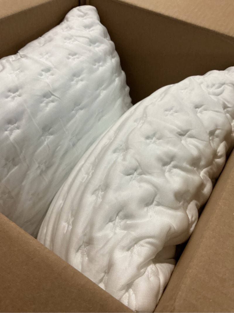 Condition photo showing Good Condition for Cooling Side Sleeper Pillow for Adults, Firm Bed Pillow for Side Sleepers Neck and Shoulder Pain, Luxury Shredded Memory Foam Pillow Set of 1- Adjustable King Size- Washable Cover Original White King Size (1 pack) Original White