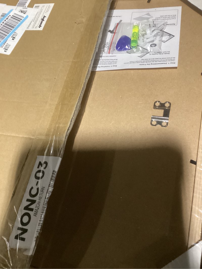 Condition photo showing New/Like New for Yaetm 16x20 Picture Frame Matted to 11x14 Set of 4, Walnut Brown, Solid Wood 16x20 Frame for Photos, Posters & Art Prints, Horizontal and Vertical Wall Mount (4 pack, Walnut) 16"x20", 4 pack Walnut