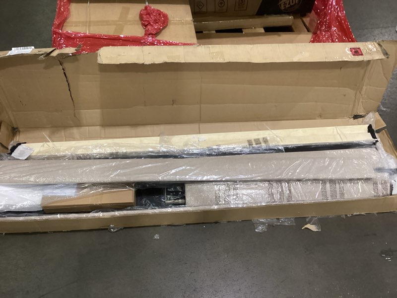 Condition photo showing New/Like New for novilla king size bed frame with adjustable headboard platform king bed frame linen fabric upholstered headboard, no box spring needed, noise-free, wooden slats support, easy assembly, beige