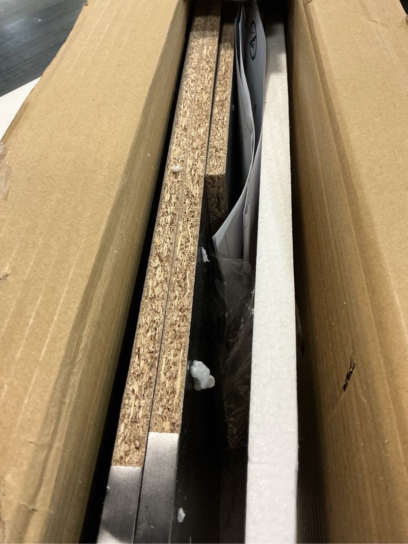 Condition photo showing As Is for Furinno Luder Shelf Bookcase with 1 Door Storage Cabinet, Blackwood Blackwood 4-Cube with Cabinet