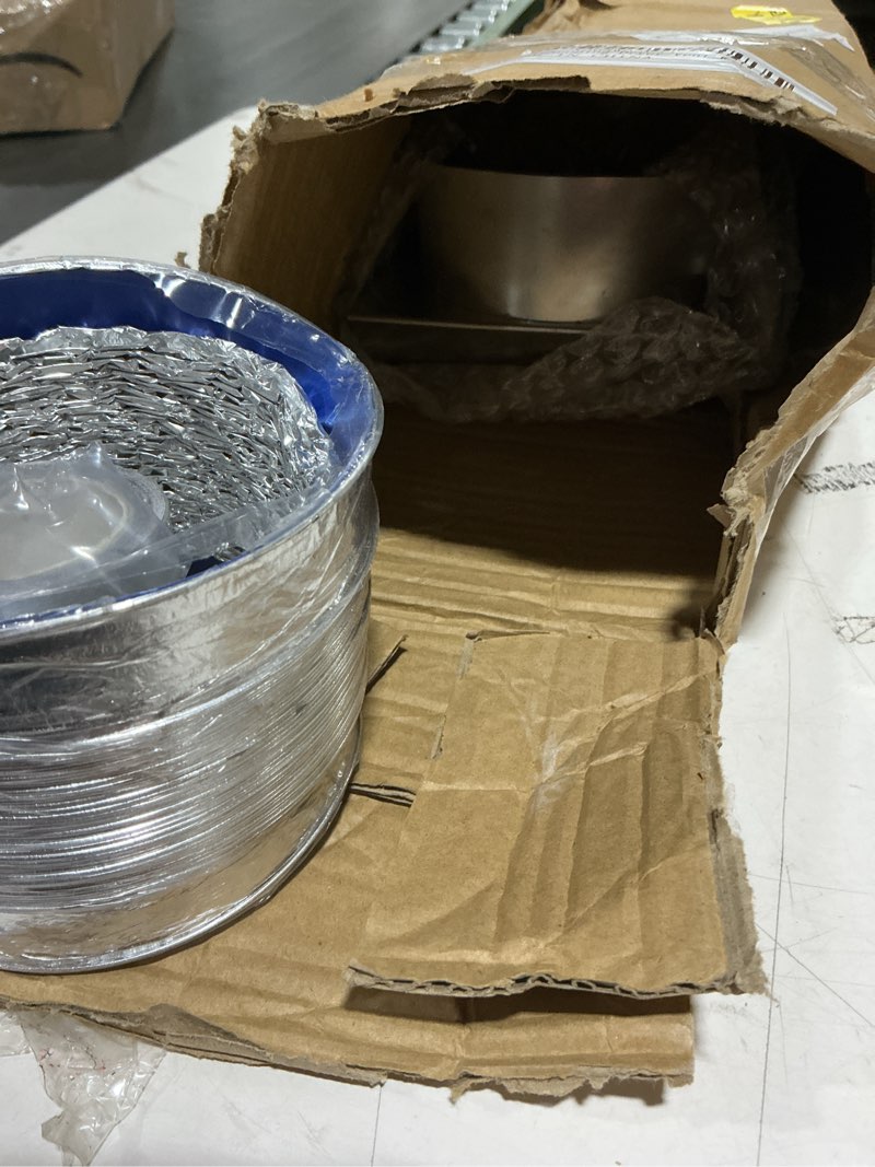 Condition photo showing As Is for ud48s 4" adjustable dryer vent kit 23"-43", compatible with whirlpool and all 4" dryer vent outlet, periscope dryer vent for tight spaces, easy install laundry venting, oem, stainless steel