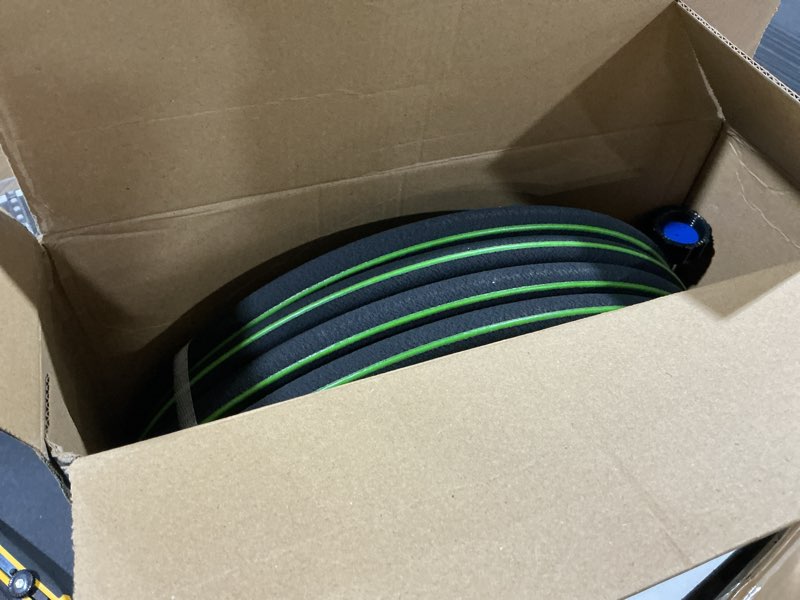 Condition photo showing Good Condition for rainpoint flat soaker hose 75ft, 80% water-saving drip hose for garden, leakproof and flexible with anodized aluminum ends, double layer soaking hoses for garden, green green 75ft