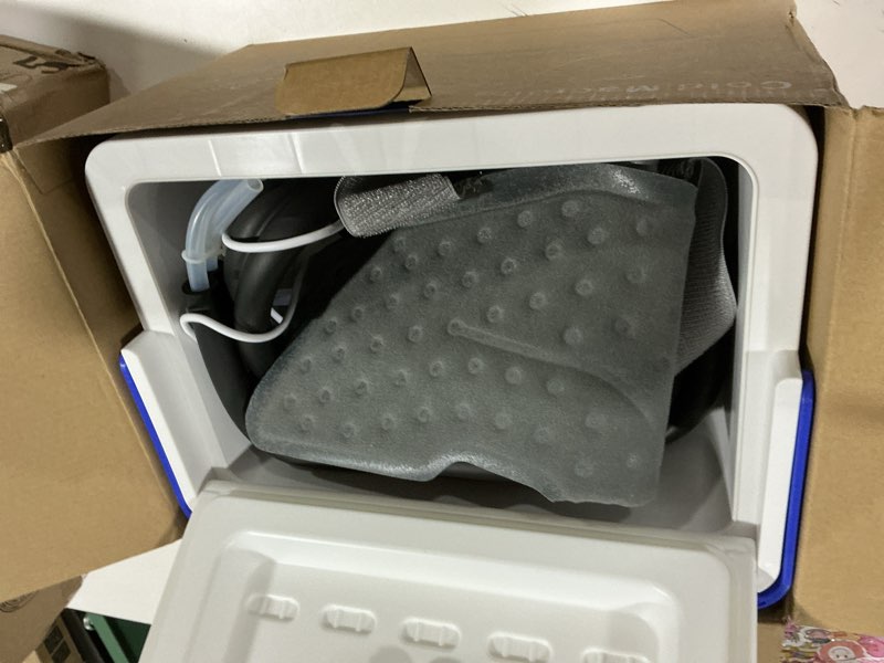 Condition photo showing As Is for Cold Therapy Machine, Built-in 3000mAh Battery, Cold Therapy for Knee Replacement, Ice Machine for Knee After Surgery, Cryotherapy Systems Suitable for Home use, Blue 8.5 qt
