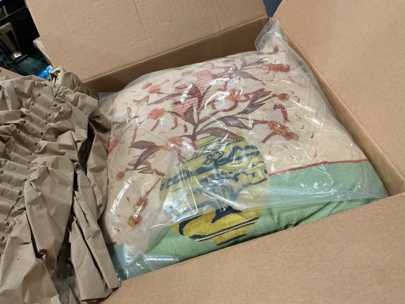 Condition photo showing Good Condition for creative co-op cottage charm embroidered pillow, multicolor