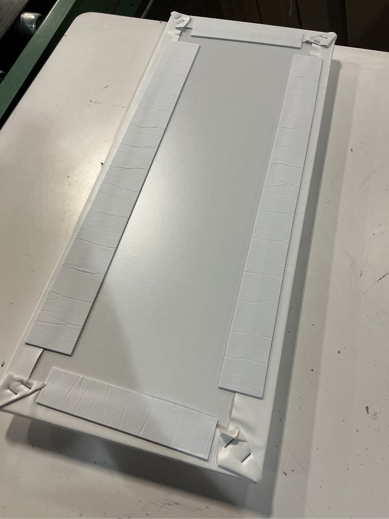 Condition photo showing As Is for anti collision wall padding for kids, upholstered 3d wall panels 10x23.5 in ( pack of 12)