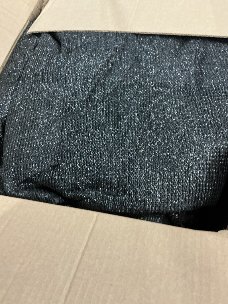 Condition photo showing Good Condition for royal shade 4' x 50' black fence privacy screen windscreen cover netting mesh fabric cloth - cable zip ties included (we make custom size) black 0 4' x 5 0'
