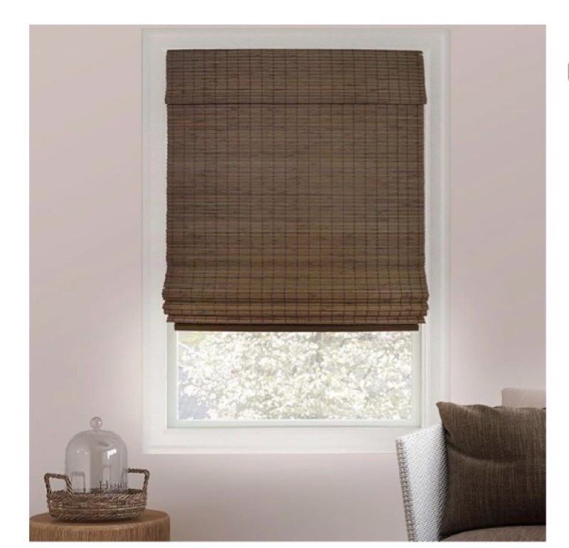 CHICOLOGY Bamboo Roman Shades - Customer Favorite Blackout Blinds for Windows, Premium Quality, Ideal for Home, Moose (Blackout) Brown, 35" W X 64" H