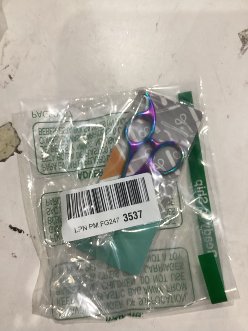 Condition photo showing Good Condition for Eyebrow Scissors with Comb - Stainless Steel Eyebrow Trimmer for Women and Men, Facial Grooming Scissors Kit, Professional Precision Eyebrow Trimmer,Perfect For Gifts for Men and Women,Rainbow