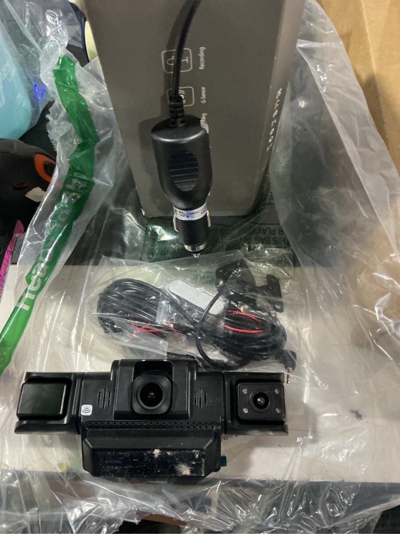 Condition photo showing Good Condition for 4 channel dash cam front and rear with 360° view for all-round protection, 4-way recording, built-in 5g wifi & gps, app control, 8 ir leds, 24h parking monitor, g-sensor, free tf card (32, gb) 32 gb