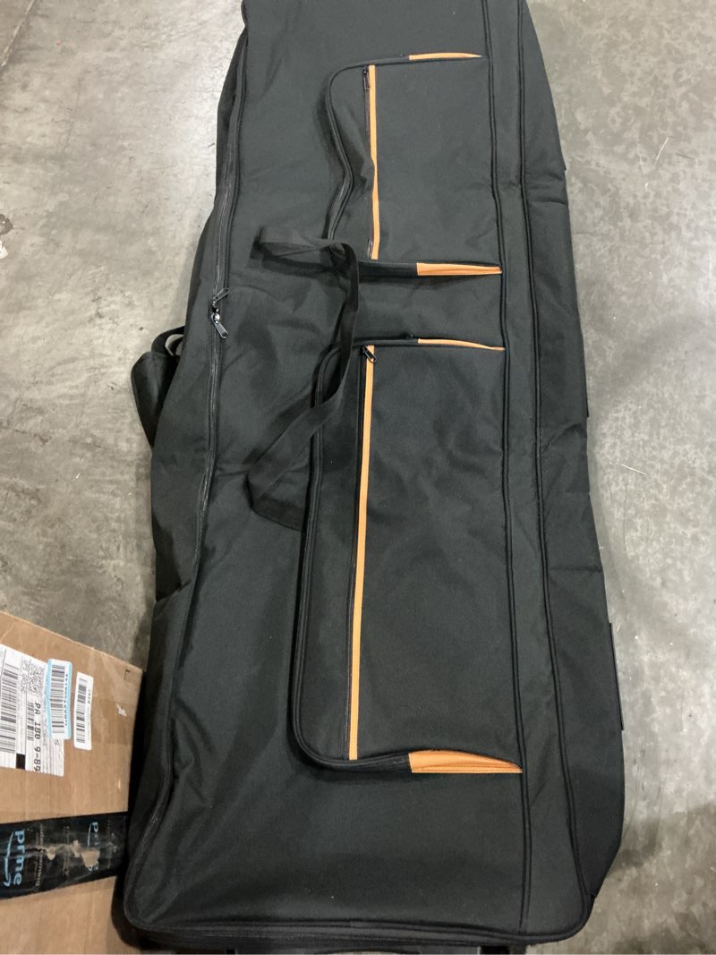 Condition photo showing Good Condition for ORKELS 73/76 Key Keyboard Case with Wheels & Adjustable Shoulder Straps– Padded Rolling 76 Key Gig Bag with 4 Accessory Pockets, for Digital Piano, Synthesizer & Keyboard For 73-76 Key-48.2"x19.1"x6.5"