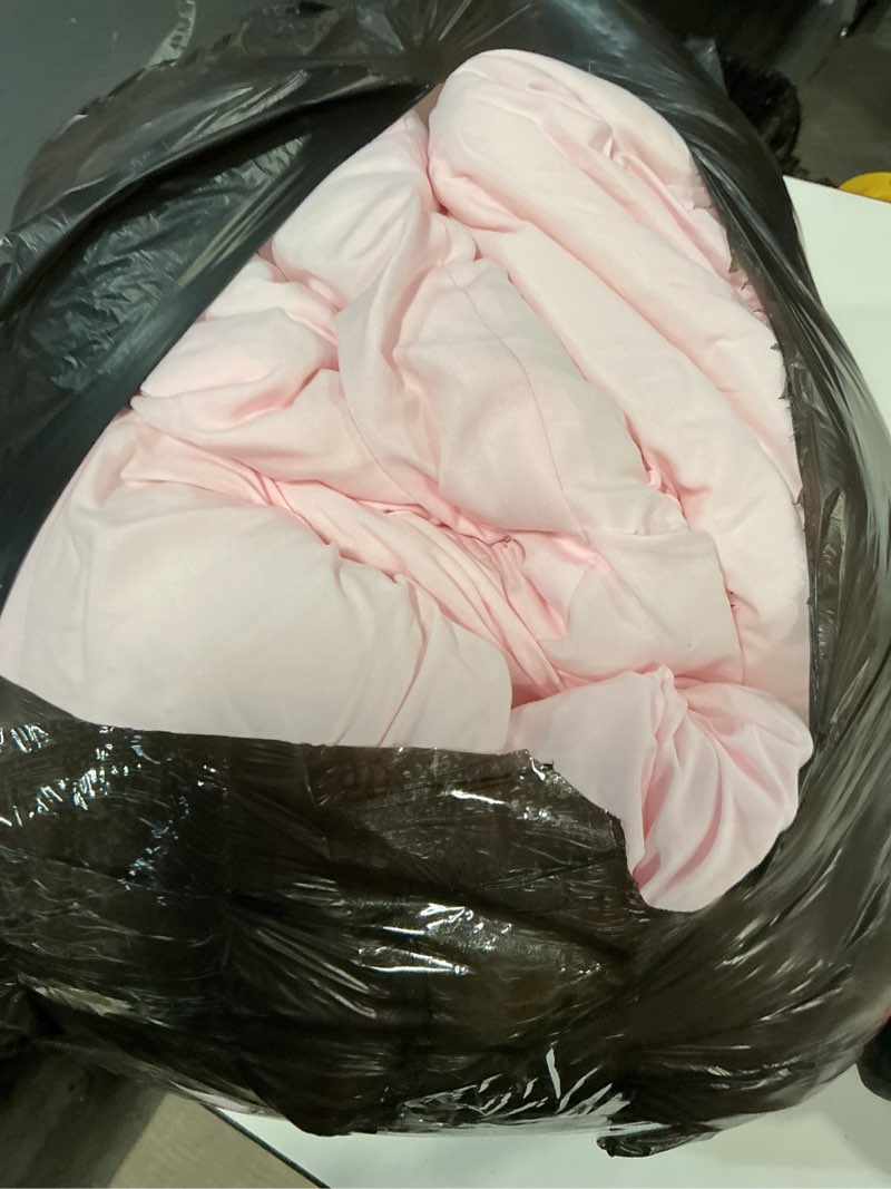 Condition photo showing As Is for BEDELITE Baby Pink Queen Comforter Set - 3 Pieces Boho Pintuck Bedding Comforter Sets, Lightweight Soft & Warm Bed Comforter Queen with 2 Pillowcases for All Season Baby Pink Queen(88"x88")