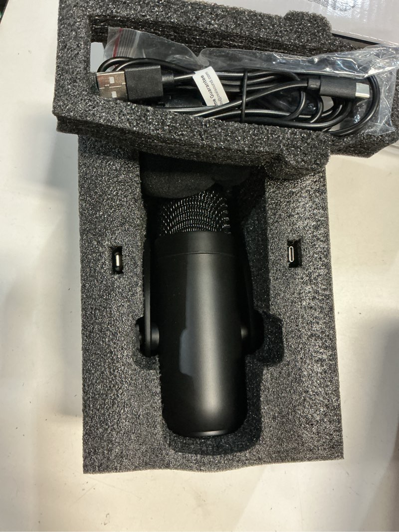 Condition photo showing New/Like New for zealsound usb microphone,condenser computer pc mic,plug&play gaming microphones for ps 4&5.headphone output&volume control,mic gain control,mute button vocal,youtube podcast on mac&windows(black)