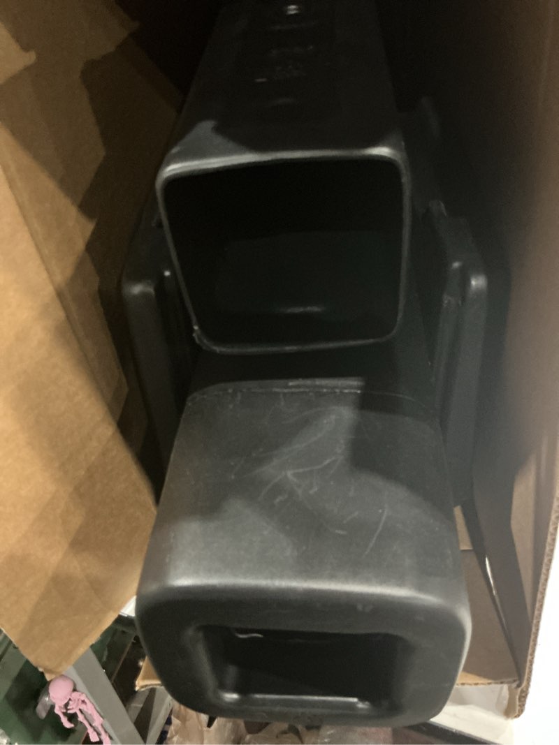 Condition photo showing As Is for step2 post mount black plastic standard mailbox