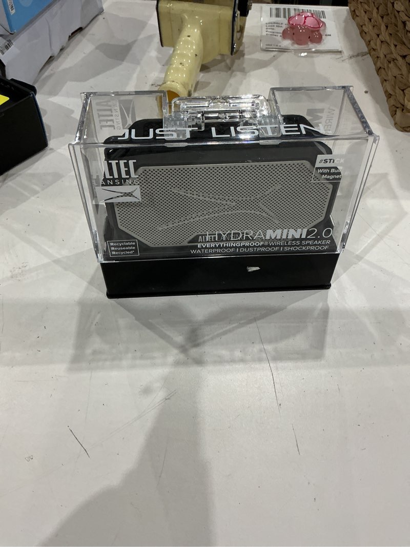 Condition photo showing Good Condition for altec lansing hydramini 2.0 everythingproof magnetic wireless portable bluetooth speaker, black grey, imw1002