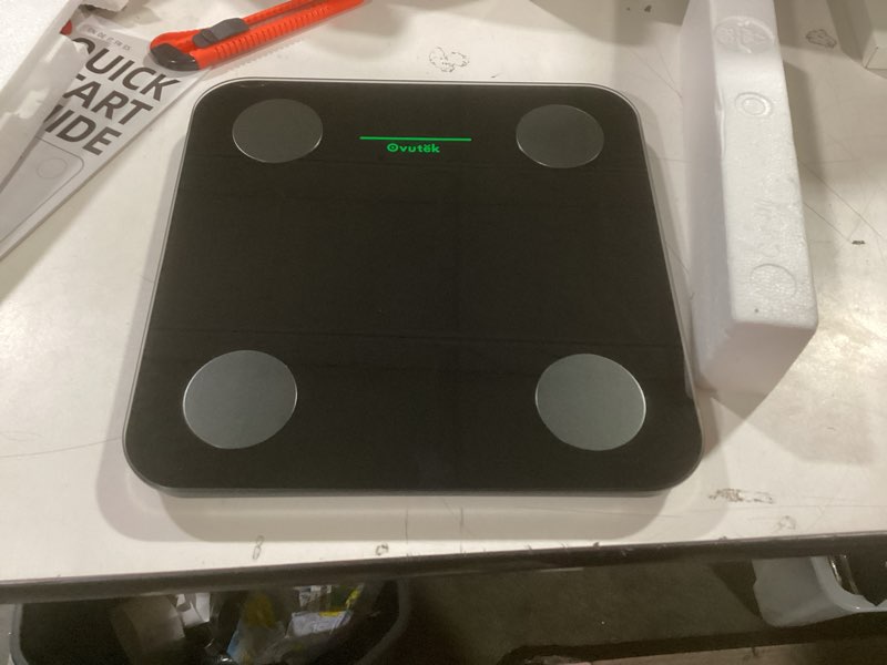 Condition photo showing New/Like New for Ovutek Smart Scale for Body Weight, Digital Bathroom Scale BMI Weighing Body Fat Scale, Accurate Body Composition Scale Monitor for People's Health with Smartphone App, Compact Size, 400lb (Black)